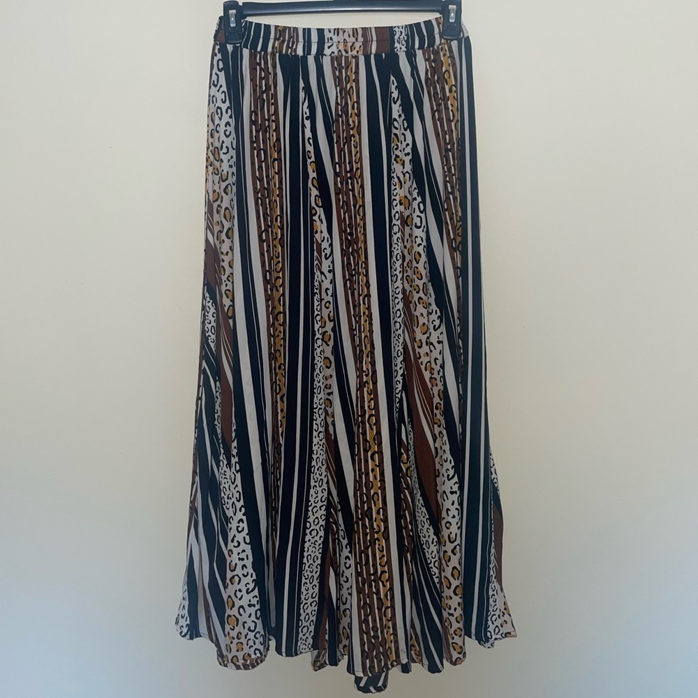 Cheetah Print Flowy Maxi Skirt Size Small